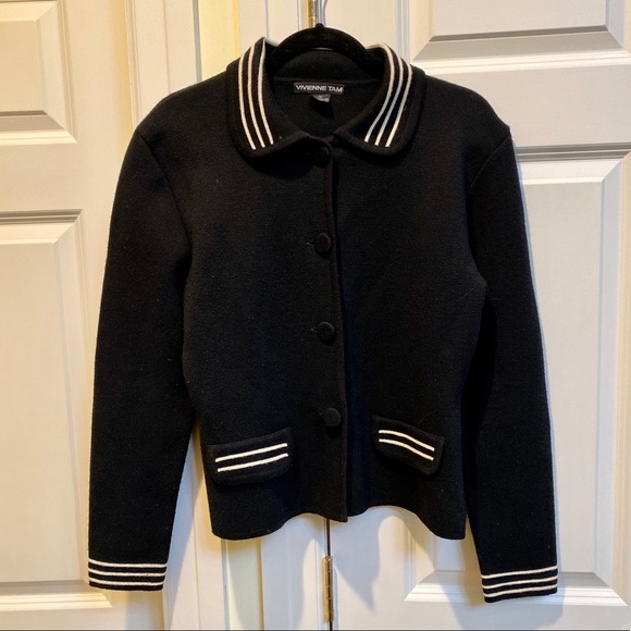 Vivienne Tam Jackets & Blazers - Vivienne Tam Black Varsity Jacket